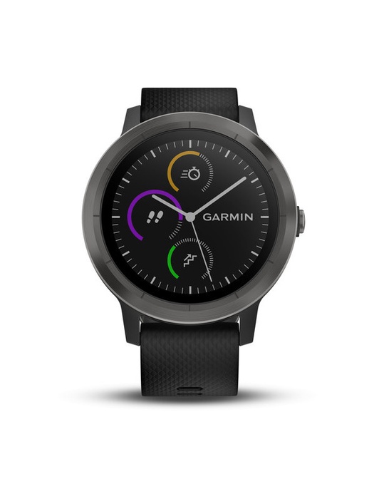 фото Garmin VIVOACTIVE 3 черные с черным ремешком (010-01769-12)