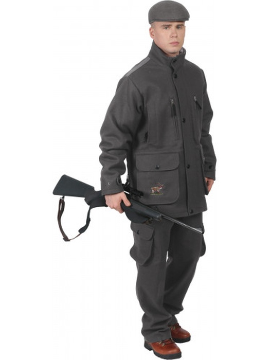 фото Осенний костюм для охоты и рыбалки ОКРУГ «Суконный» (сукно, серый)