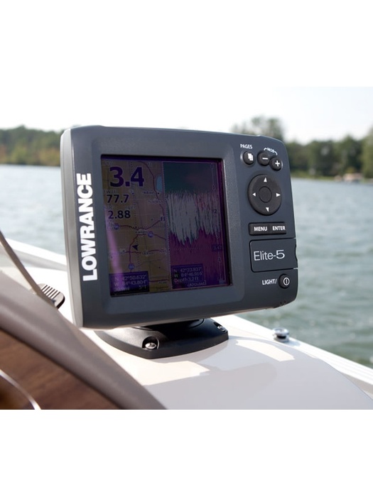 фото Lowrance Elite-5 с датчиком для зимней рыбалки (подледного лова)