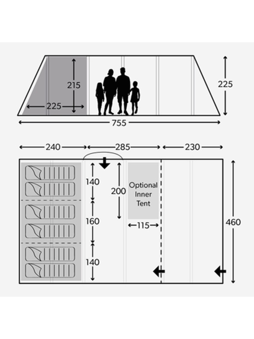 фото Надувная палатка KAMPA Dometic Studland 6 Classic Air