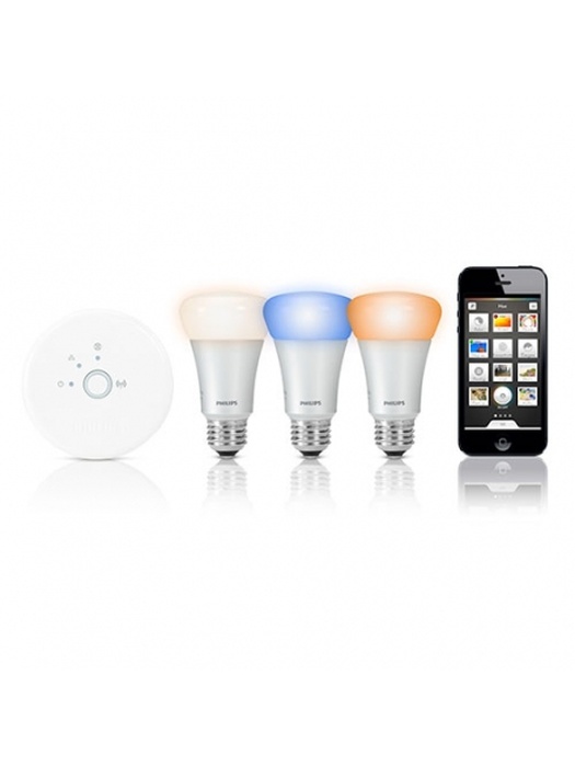 фото Комплект управляемых лампочек+роутер Philips Hue Connected Bulb Starter Pack для iPhone/iPad