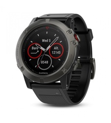 фото Garmin Fenix 5X SAPPHIRE серые с черным ремешком