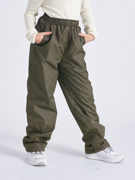Подростковые утепленные осенние брюки KATRAN Young (дюспо, хаки) - фото 3