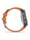 фото Garmin FENIX 6 Sapphire титановый (010-02158-14) с оранжевым ремешком