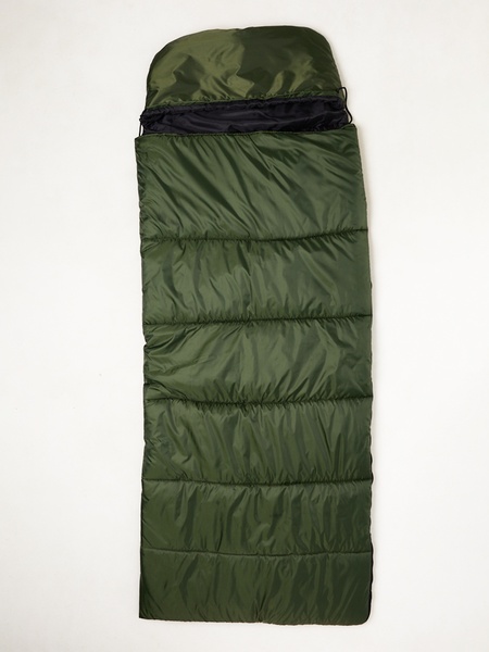 Спальный мешок одеяло армейский туристический военный зимний KATRAN Орион до -30С хаки (220 см)