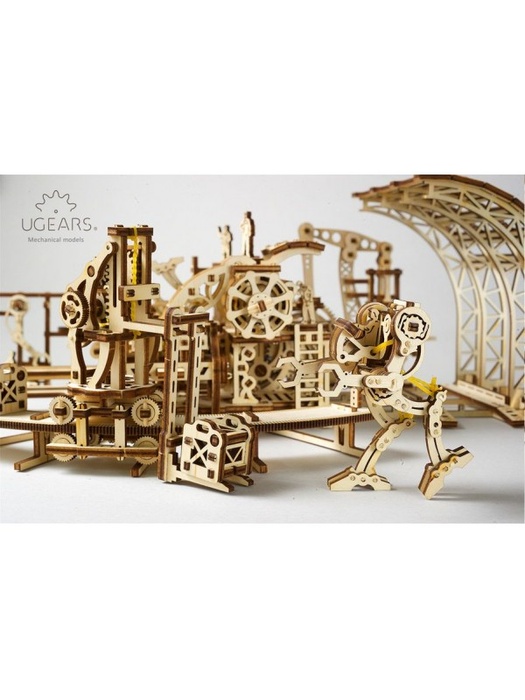 фото 3D деревянный конструктор UGEARS Фабрика роботов