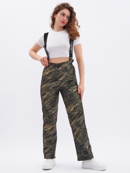 фото Брюки женские KATRAN ЛАДОГА (полофлис, зеленые соты) подклад флис