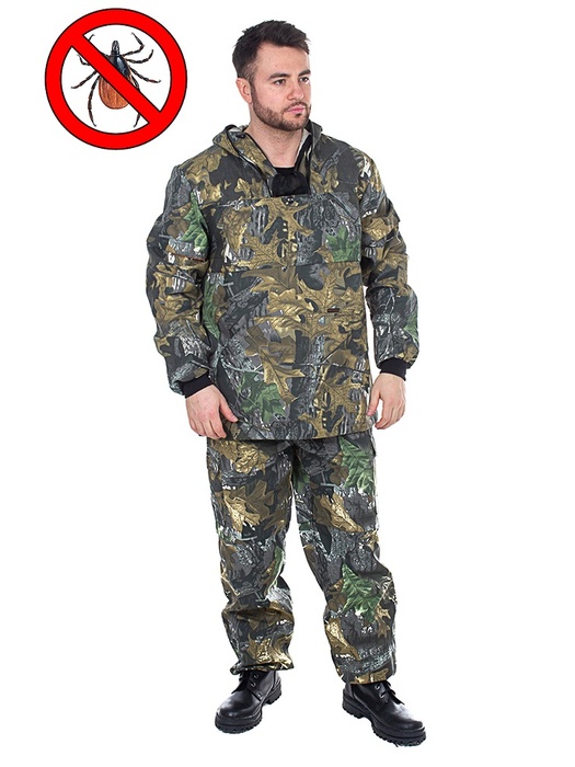 фото Костюм летний Антигнус-Люкс (Смесовая, Тёмный лес) Huntsman