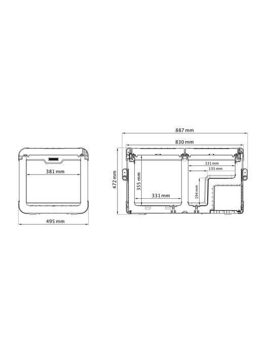 фото Автомобильный холодильник Dometic CoolFreeze CFX 75DZW 70 Л AC/DC 12/24/220В