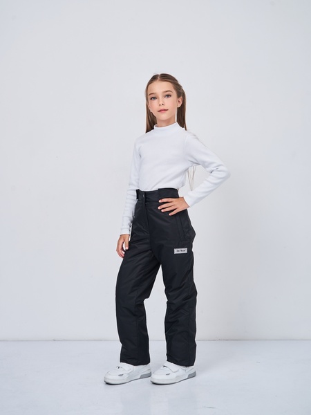 Зимние подростковые детские брюки для девочек KATRAN SLIDE (мембрана, черный) - фото 2