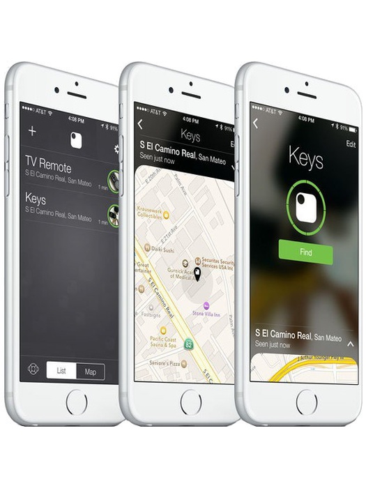 фото Поисковый маячок Tile - Item Finder for Anything для iOS / Android (4 шт)