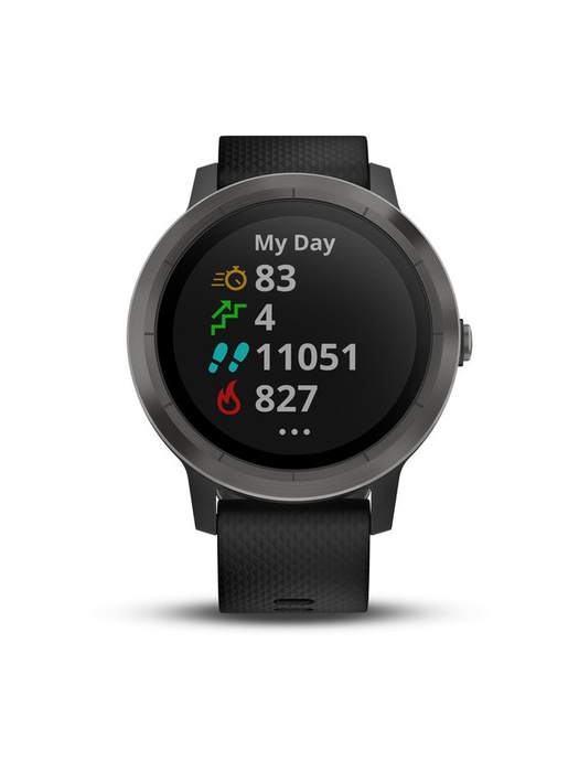 фото Garmin VIVOACTIVE 3 черные с черным ремешком (010-01769-12)