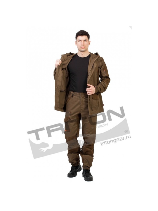 фото Летний костюм для охоты и рыбалки TRITON Охотник (Хлопок 180 гр., коричневый) 