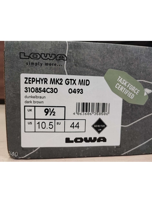фото Тактические ботинки армейские берцы LOWA ZEPHYR MK2 GTX MID Dark brown