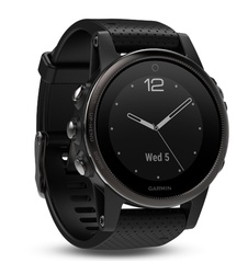 фото Garmin FENIX 5S SAPPHIRE черные с черным ремешком (010-01685-11)