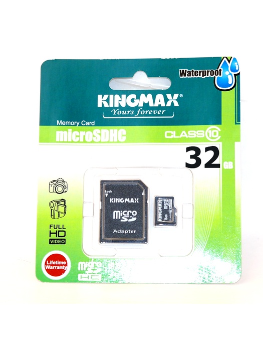 фото Карта памяти Kingmax 32Gb (10 класс), с переходником SD