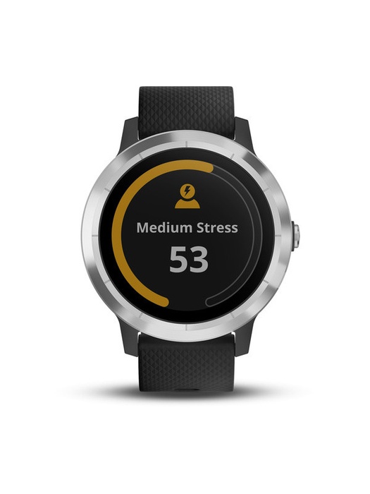 фото Garmin VIVOACTIVE 3 серебристые с черным ремешком (010-01769-02)