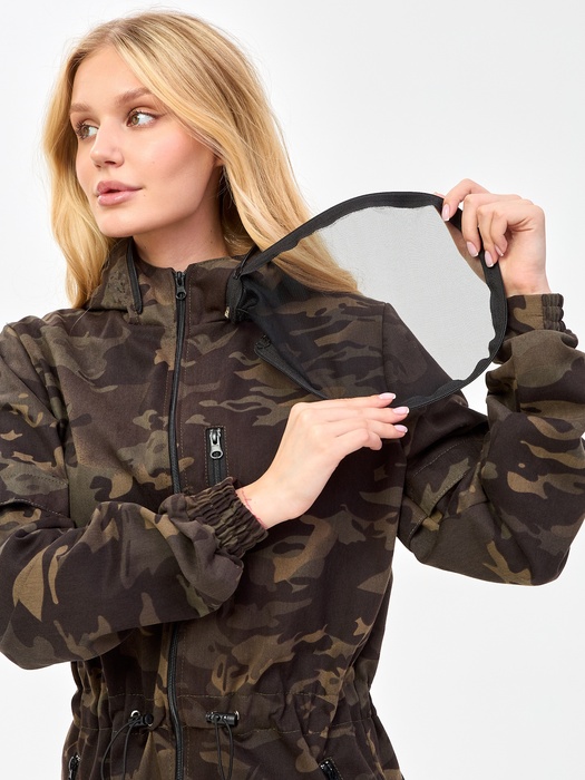 фото Женский комбинезон противоэнцефалитный антимоскитный KATRAN Виктория (Твил, темный КМФ)