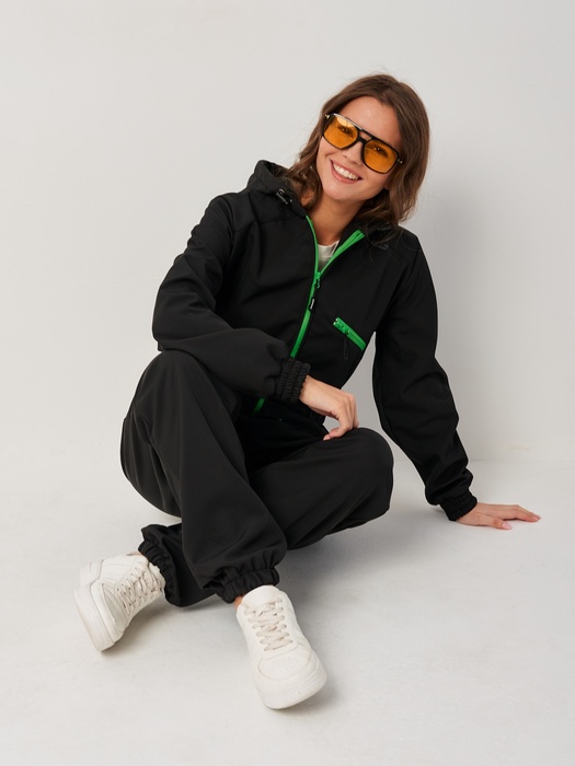 фото Комбинезон женский осенний для охоты и рыбалки KATRAN АМАЗОНКА (Софтшелл, черный)