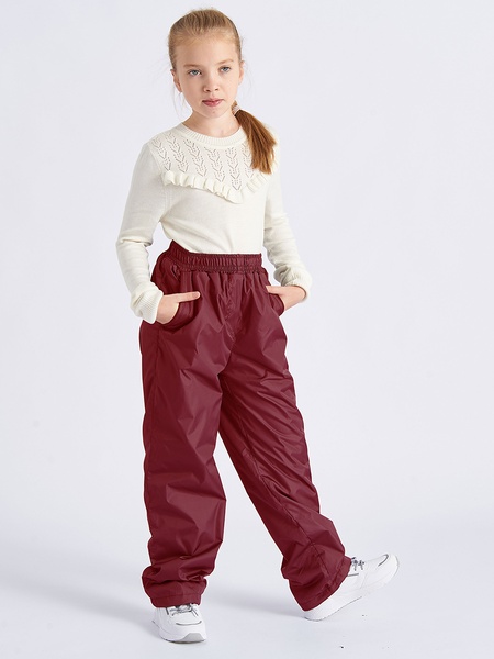 Подростковые утепленные осенние брюки для девочек KATRAN Young (дюспо, бордовый) - фото 3