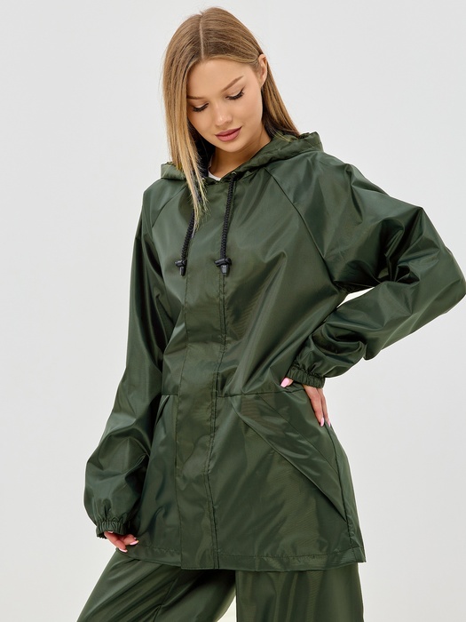фото Дождевик женский пончо накидка KATRAN ГРОЗА (Оксфорд, хаки)