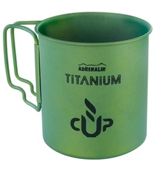 фото Титановая кружка со складными ручками Adrenalin Titanium Cup Green