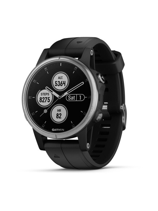 фото Garmin FENIX 5S Plus,Glass,Silverw/BlackBnd (010-01987-21)