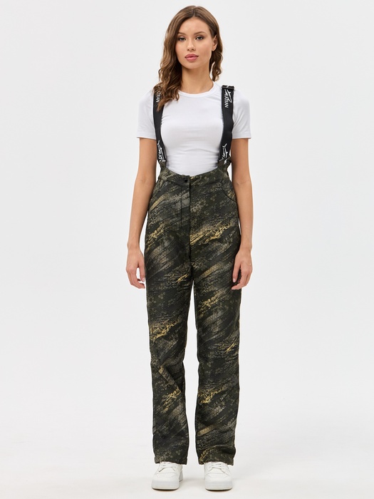 фото Брюки женские KATRAN ЛАДОГА (полофлис, зеленые соты) подклад флис