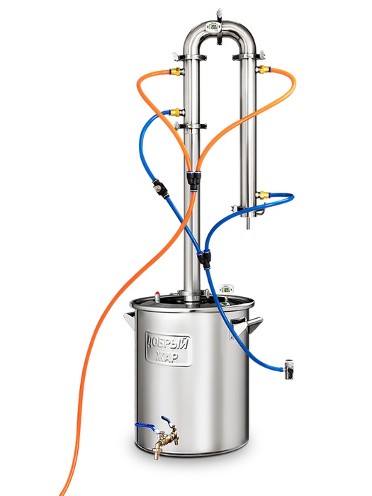 фото Самогонный аппарат (дистиллятор) Добрый жар Абсолют 40 литров + кран