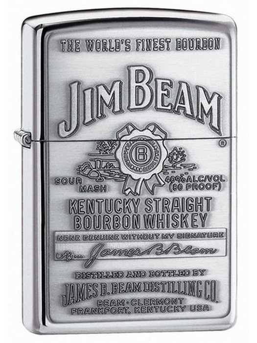 фото Зажигалка Zippo Jim Beam Chrome Emblem № 250JB.928