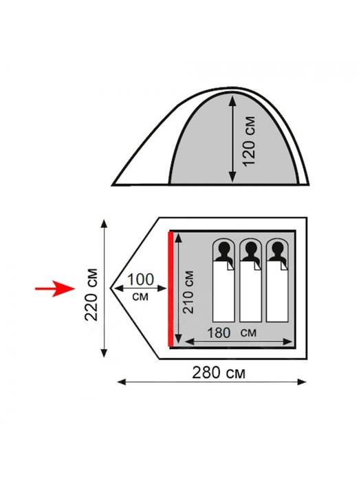 фото Палатка Totem Tepee 3 (V2) (Зеленый)