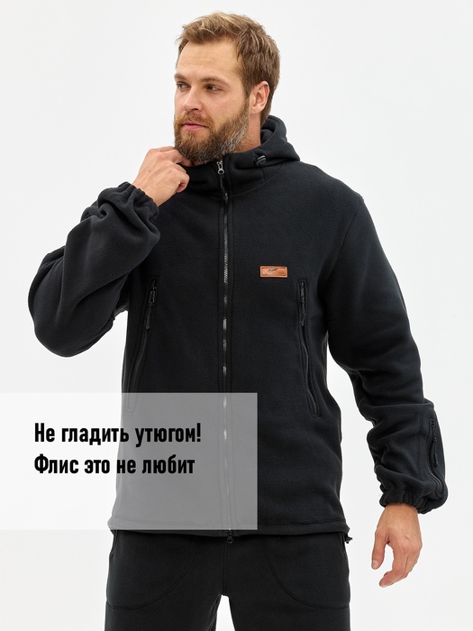 фото Флисовый костюм KATRAN Гриф (флис, черный) с капюшоном