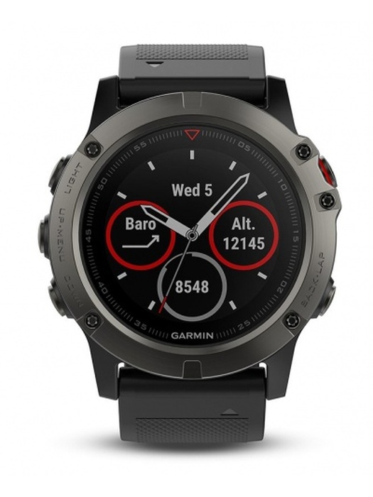 фото Garmin Fenix 5X SAPPHIRE серые с черным ремешком