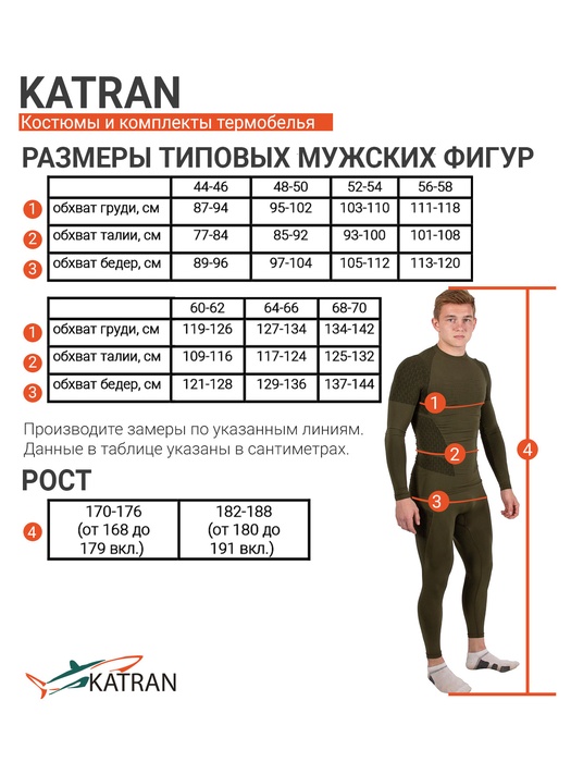 фото Термобелье шерстяное KATRAN Nord Comfort -35 men черное