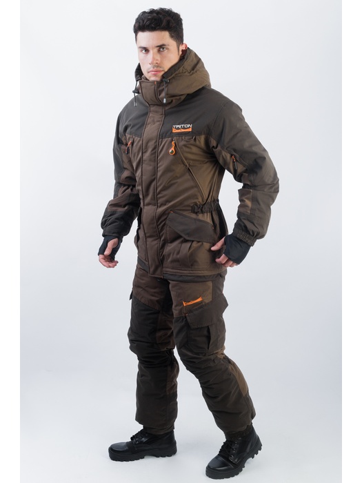 фото Зимний костюм для рыбалки и охоты TRITON Горка -15 (Твил, коричневый)