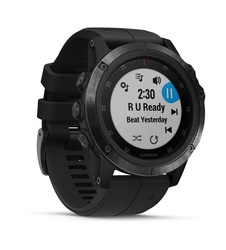 фото Garmin FENIX 5X PLUS SAPPHIRE черные с черным ремешком