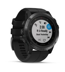 фото Garmin FENIX 5X PLUS SAPPHIRE черные с черным ремешком