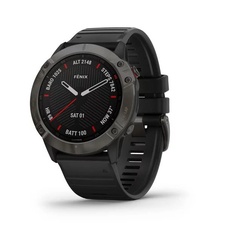 фото Garmin FENIX 6X Sapphire серый DLC (010-02157-11) с черным ремешком