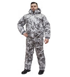 фото Зимний костюм для рыбалки и охоты «ВОЛЬФ» -35 (Вельбоа, Белый) КВЕСТ