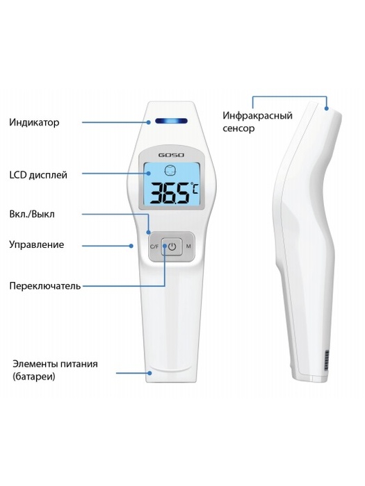 фото Инфракрасный бесконтактный термометр  GOSO TMP-502