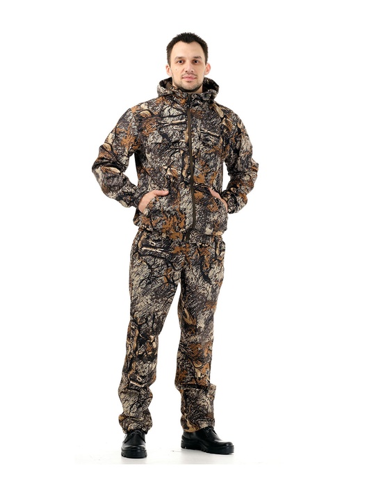 фото Осенний костюм для охоты и рыбалки «Барс» 0°C (полофлис, золотая ветка) КВЕСТ (подкладка флис)