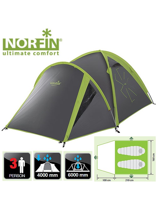 фото Палатка Norfin CARP 2+1 ALU NF (алюминиевые дуги)