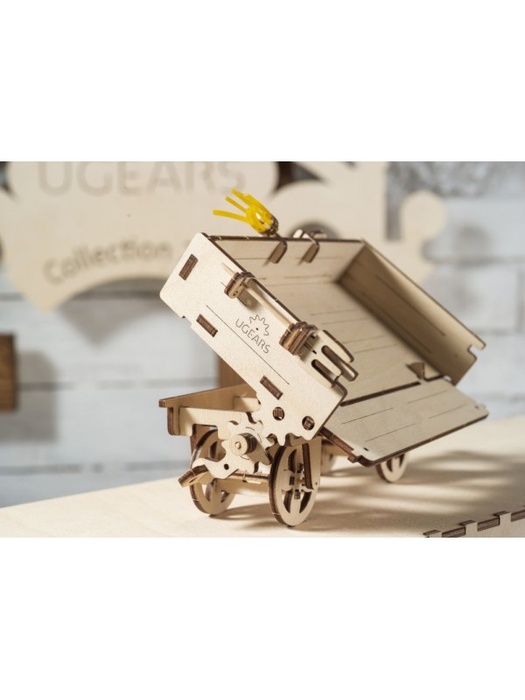фото 3D деревянный конструктор UGEARS Прицеп к трактору