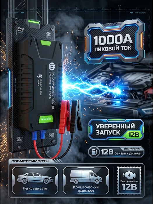 фото Пуско-зарядное устройство UnlimHost MW PRO-20