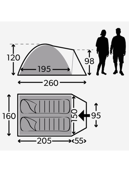 фото Палатка KAMPA Dometic Brighton 2 Grey