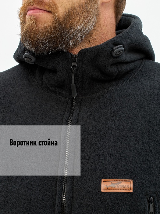 фото Флисовый костюм KATRAN Гриф (флис, черный) с капюшоном