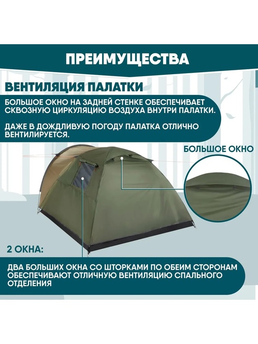 фото Палатка трёхместная JUNGLE CAMP Vermont 3