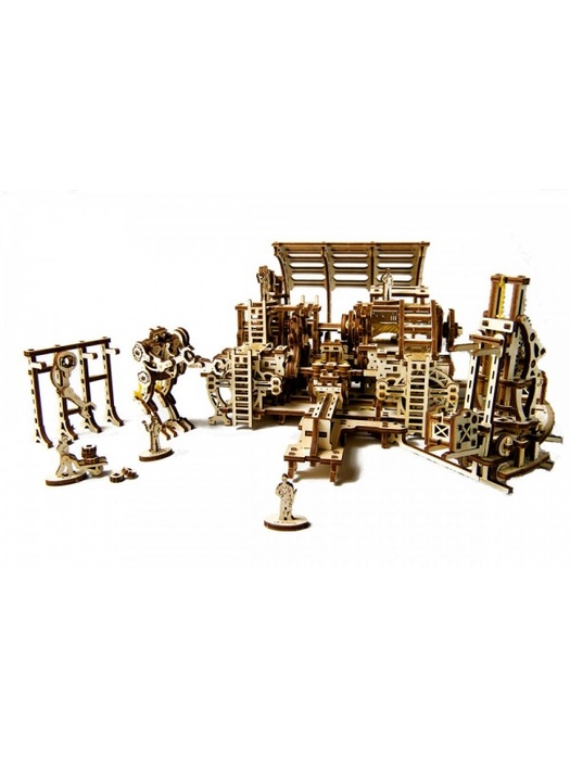 фото 3D деревянный конструктор UGEARS Фабрика роботов