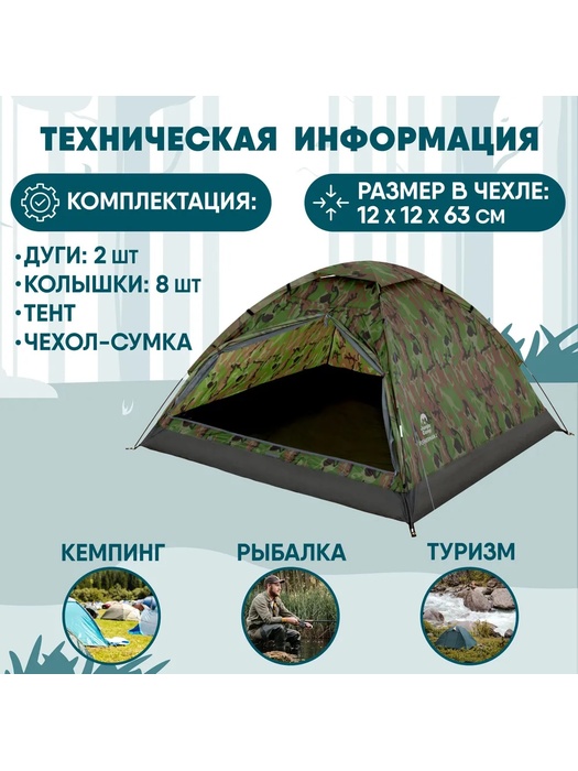 фото Палатка трехместная JUNGLE CAMP FISHERMAN 3