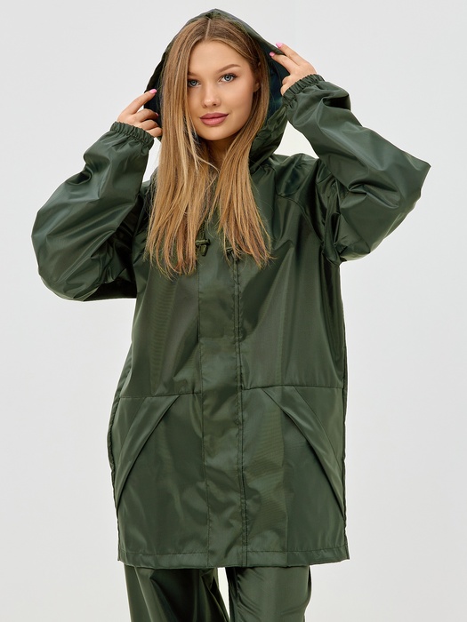фото Дождевик женский пончо накидка KATRAN ГРОЗА (Оксфорд, хаки)